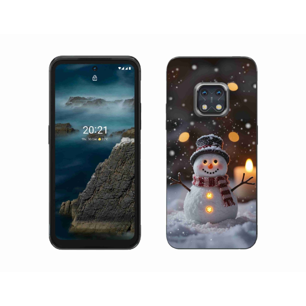 Gélový kryt mmCase na Nokia XR20 - veselý snehuliak