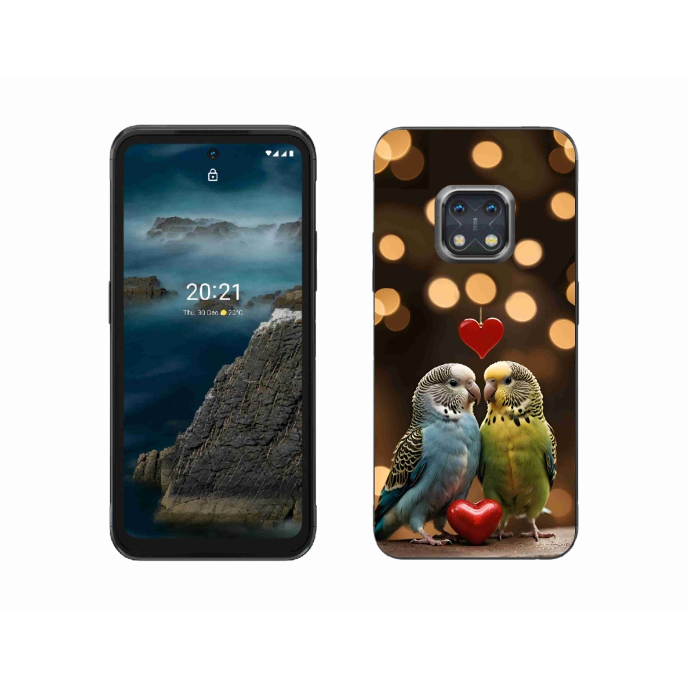 Gélový kryt mmCase na Nokia XR20 - zamilovaní papagáje