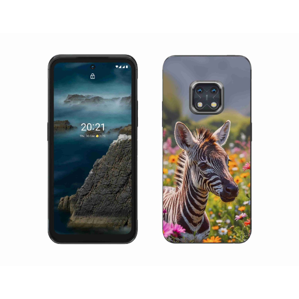 Gélový kryt mmCase na Nokia XR20 - zebra na lúke