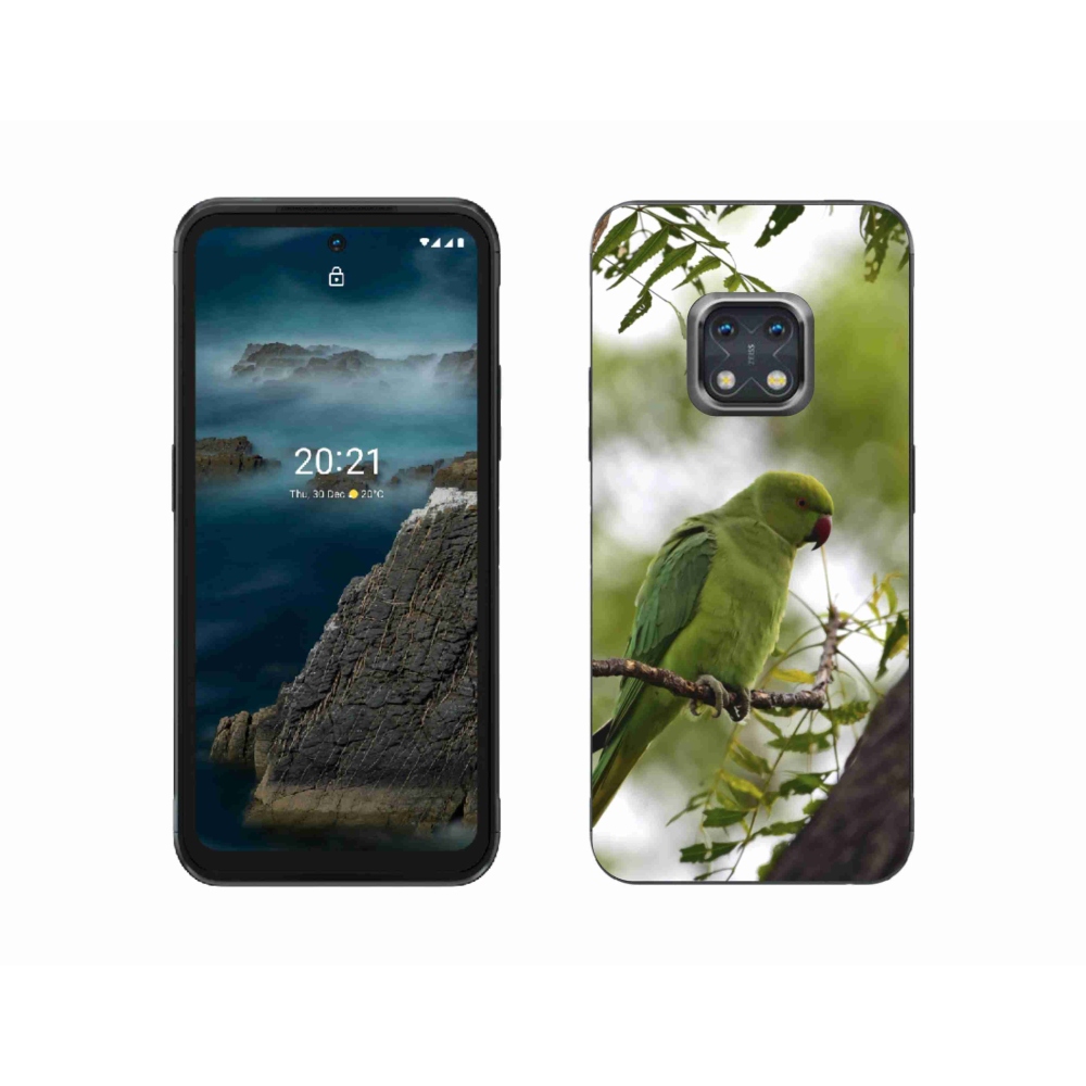 Gélový kryt mmCase na Nokia XR20 - zelený papagáj