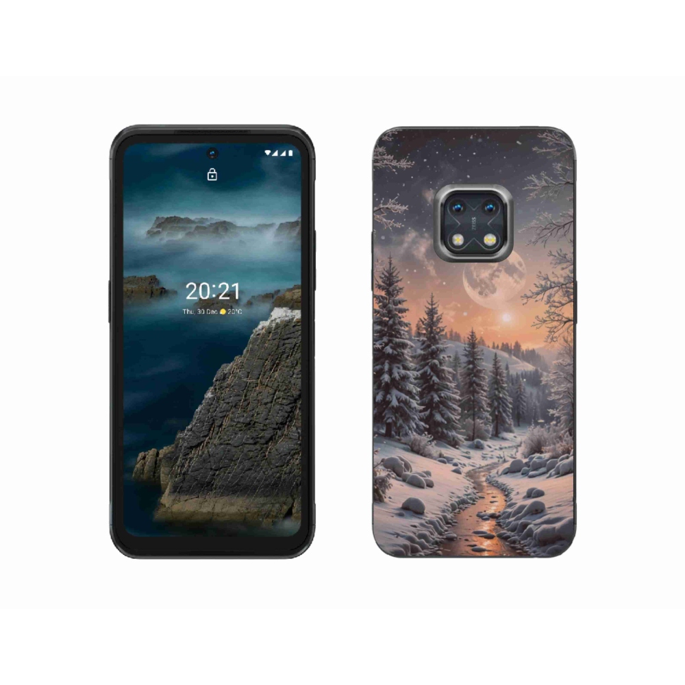 Gélový kryt mmCase na Nokia XR20 - zimná krajina 2