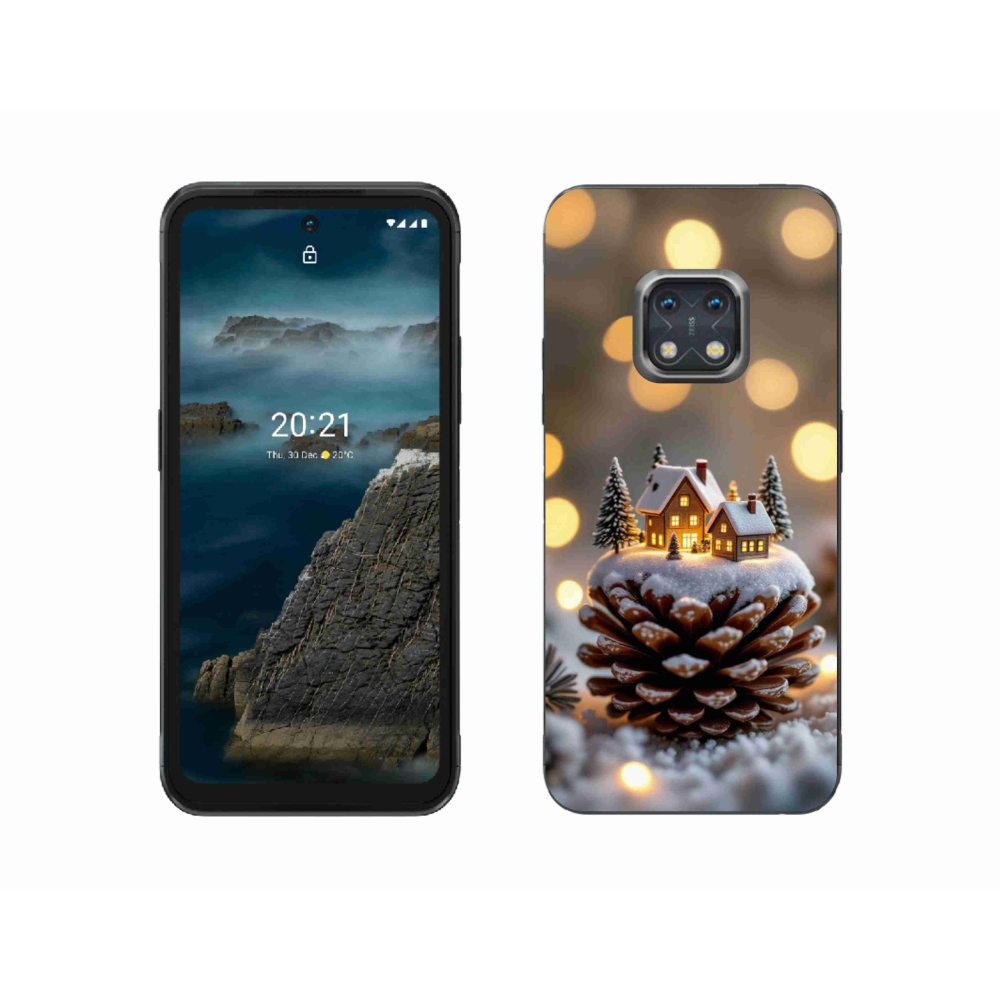 Gélový kryt mmCase na Nokia XR20 - zimná dedinka