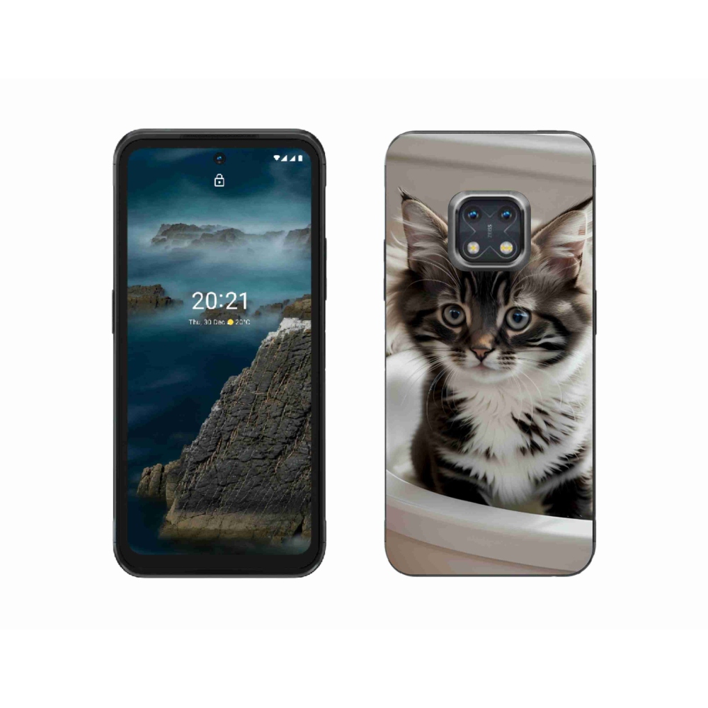 Gélový kryt mmCase na Nokia XR20 - zvedavé mačiatko
