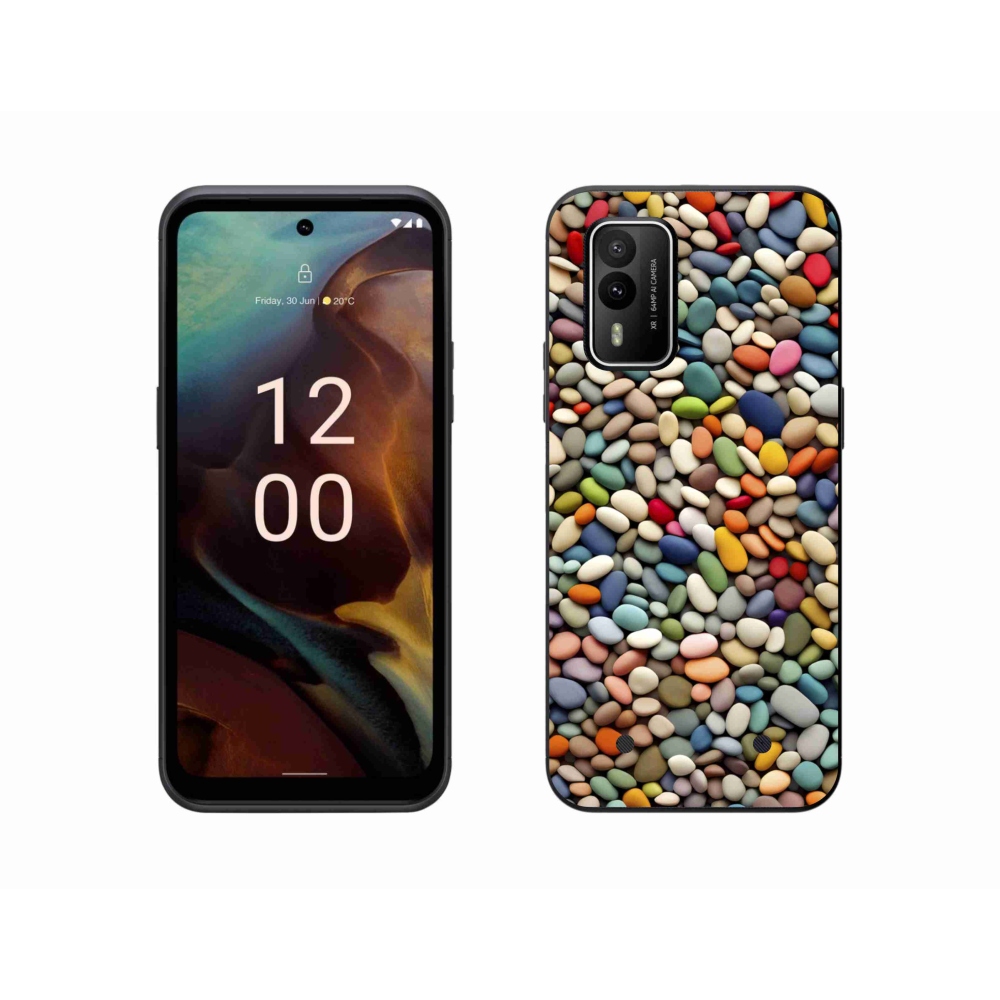 Gélový kryt mmCase na Nokia XR21 - farebné kamienky 2