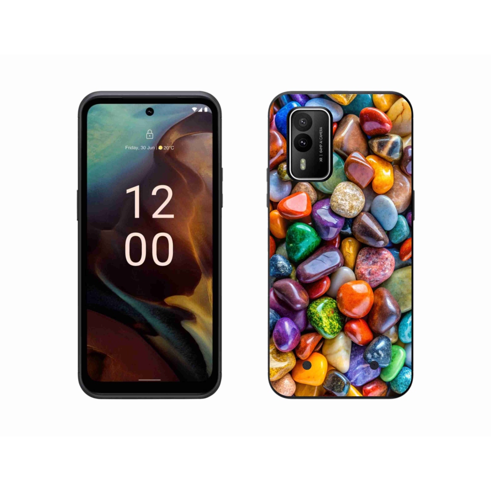 Gélový kryt mmCase na Nokia XR21 - farebné kamienky