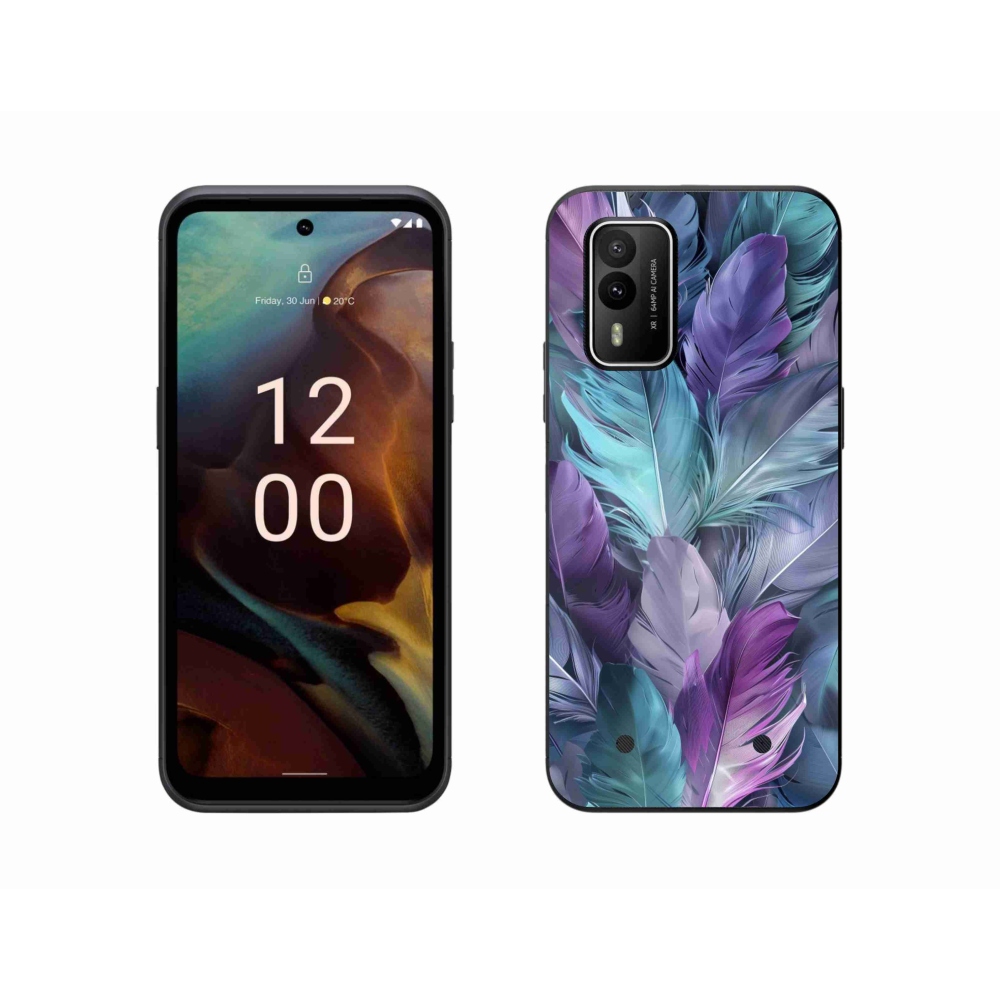 Gélový kryt mmCase na Nokia XR21 - farebné perie 2