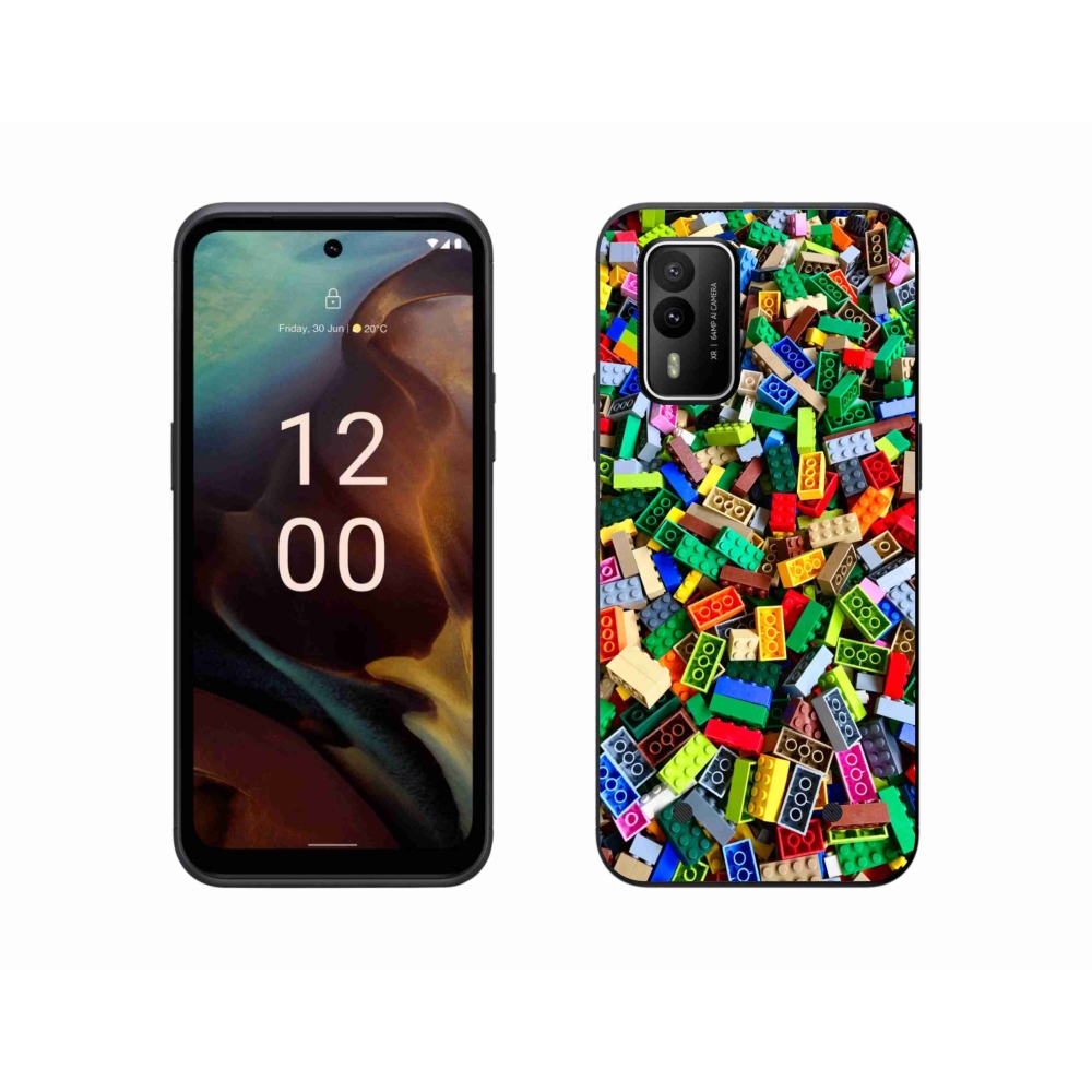Gélový kryt mmCase na Nokia XR21 - farebné stavebné kocky