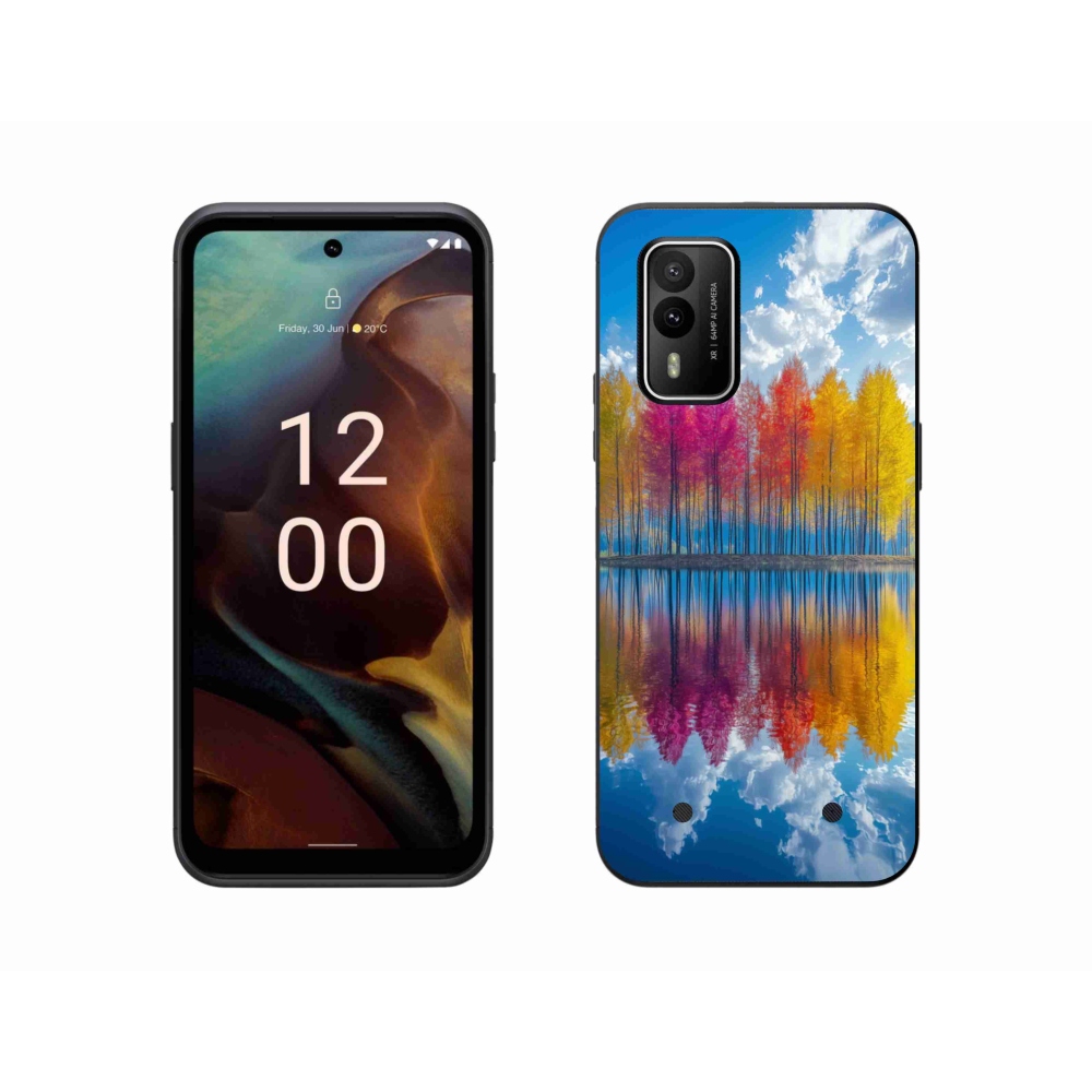 Gélový kryt mmCase na Nokia XR21 - farebné stromy