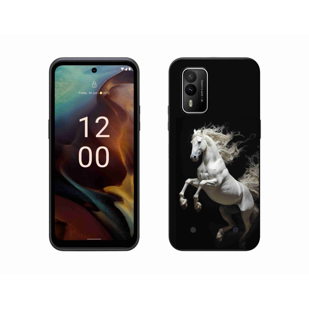 Gélový kryt mmCase na Nokia XR21 - biely kôň 4