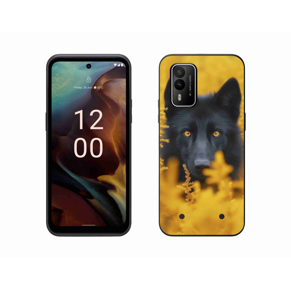 Gélový kryt mmCase na Nokia XR21 - čierny vlk 2