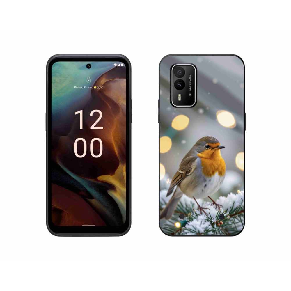 Gélový kryt mmCase na Nokia XR21 - červienka v zime