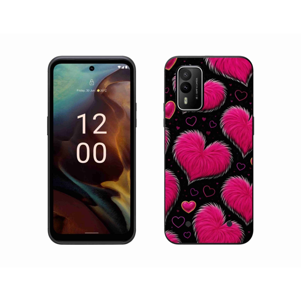 Gélový kryt mmCase na Nokia XR21 - hebké srdce