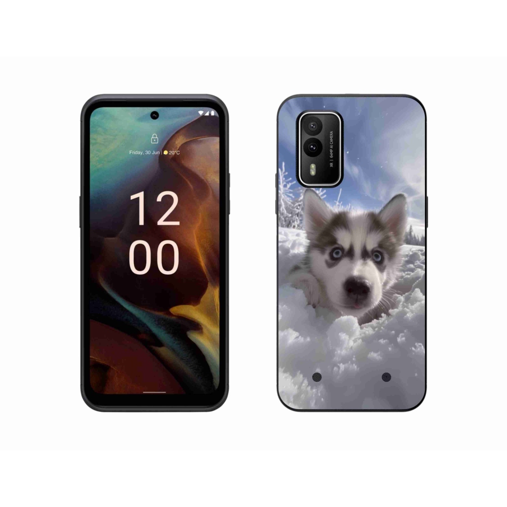 Gélový kryt mmCase na Nokia XR21 - husky v snehu