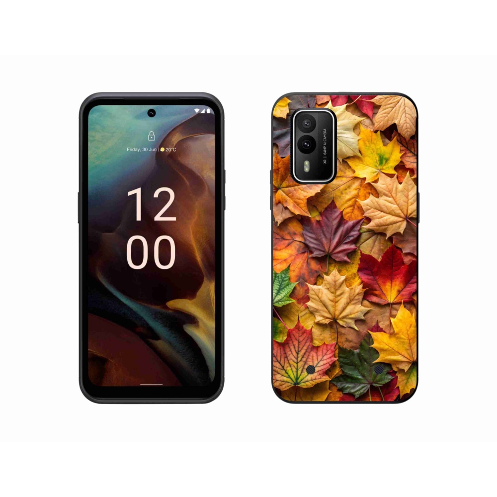 Gélový kryt mmCase na Nokia XR21 - javorové listy 2