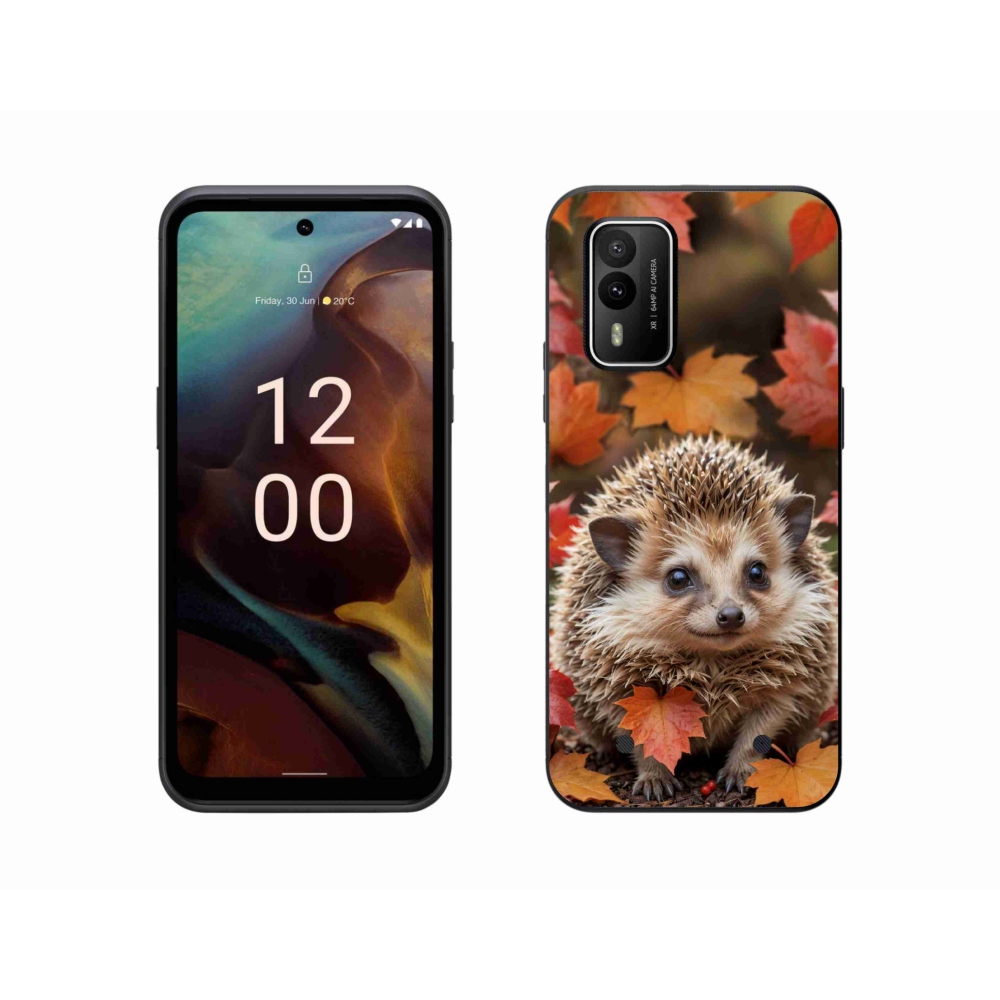 Gélový kryt mmCase na Nokia XR21 - ježko v lístia