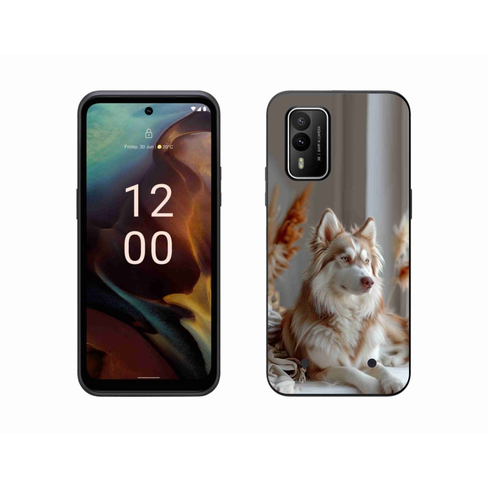Gélový kryt mmCase na Nokia XR21 - pokojný sibírsky husky