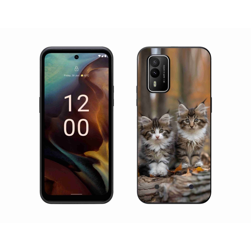 Gélový kryt mmCase na Nokia XR21 - mačacie duo 3