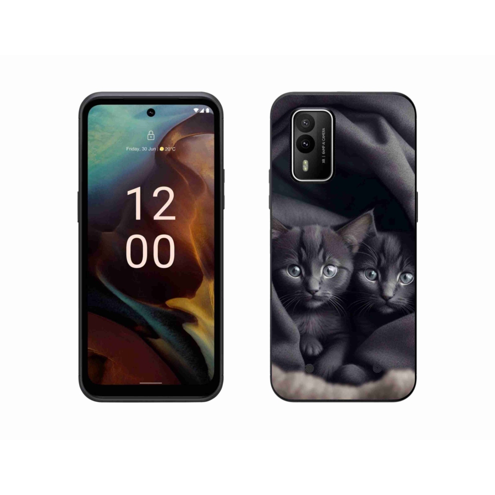 Gélový kryt mmCase na Nokia XR21 - mačacie duo