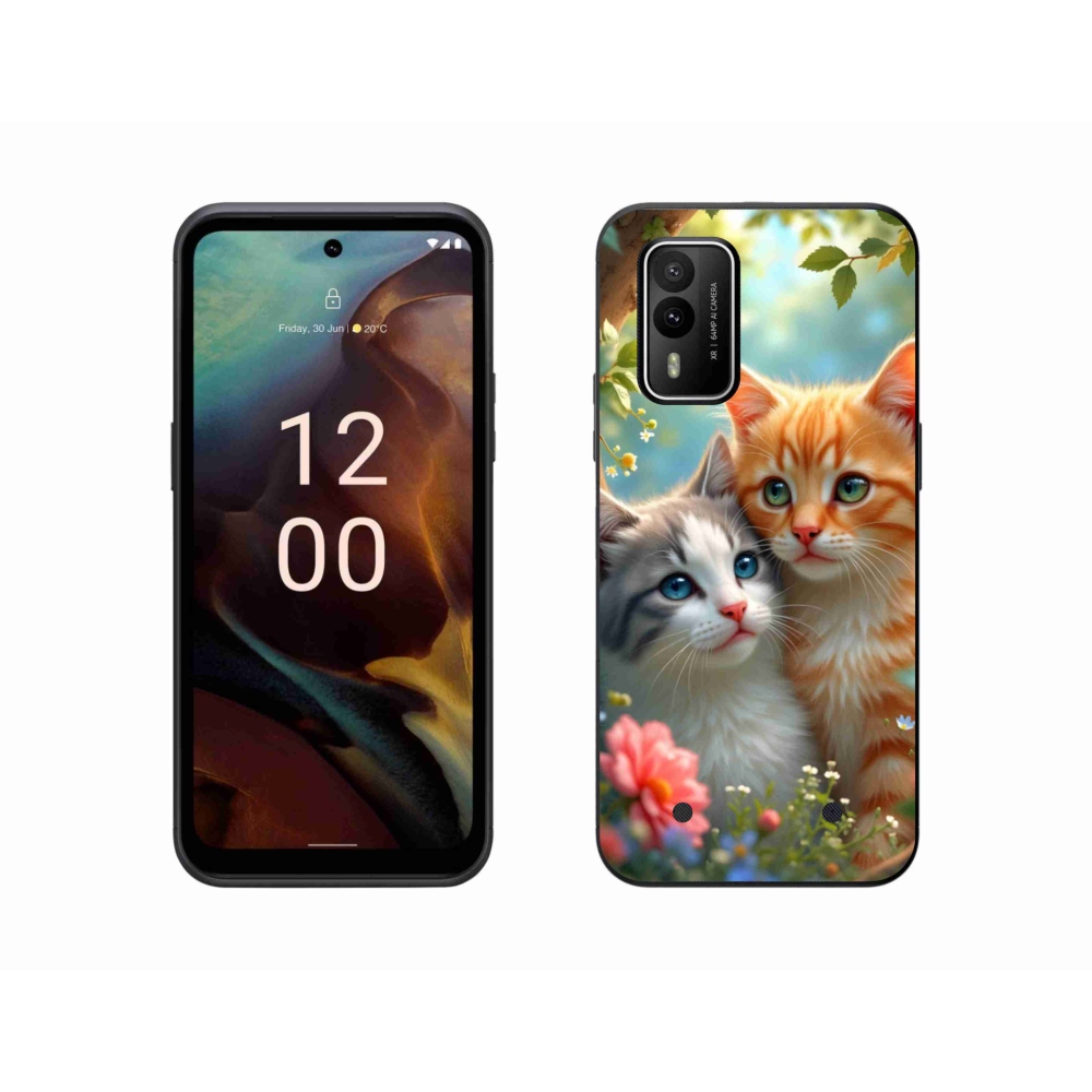 Gélový kryt mmCase na Nokia XR21 - mačacia láska 2