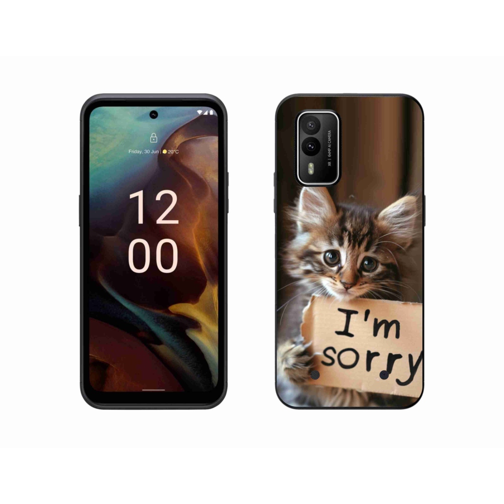 Gélový kryt mmCase na Nokia XR21 - mačacie ospravedlnenie