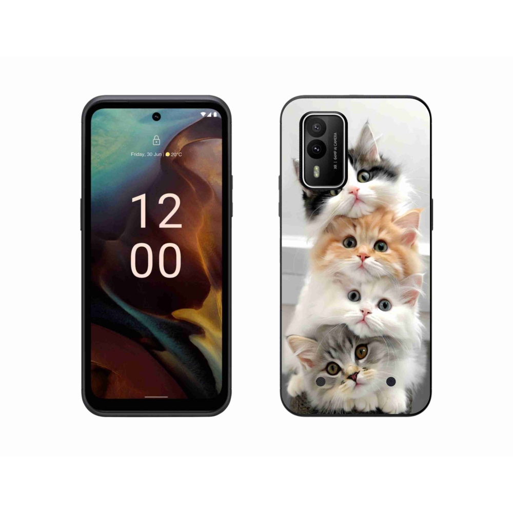 Gélový kryt mmCase na Nokia XR21 - mačacia partia