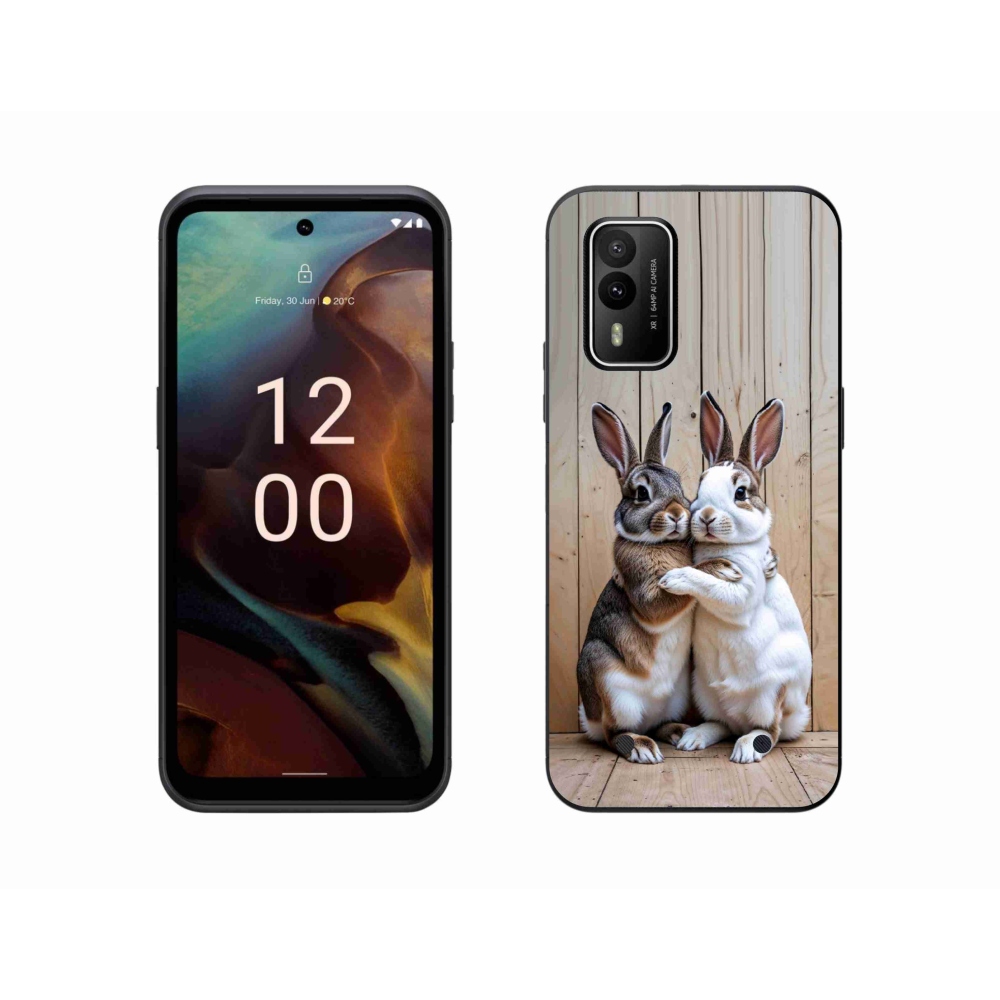 Gélový kryt mmCase na Nokia XR21 - králičie pár