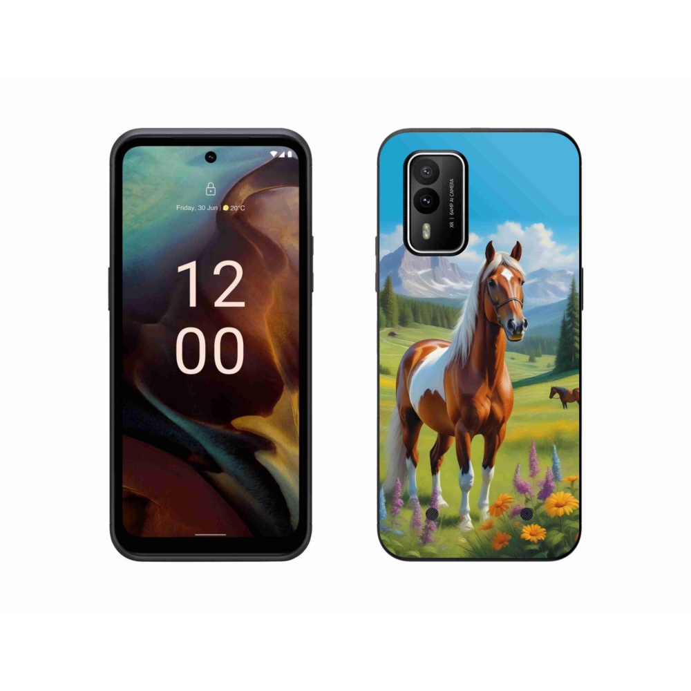 Gélový kryt mmCase na Nokia XR21 - kôň na lúke