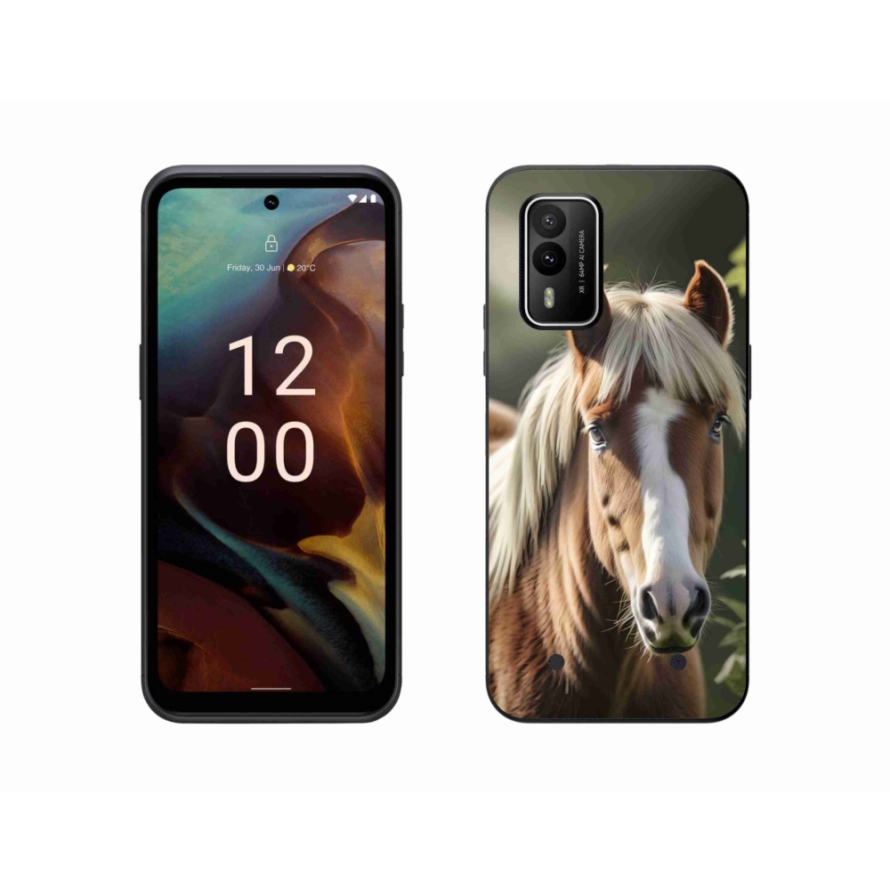 Gélový kryt mmCase na Nokia XR21 - kôň so svetlou hrivou