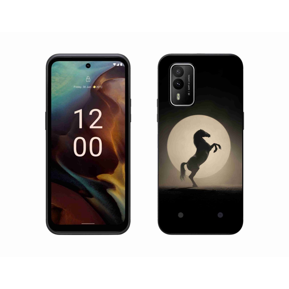 Gélový kryt mmCase na Nokia XR21 - kôň v siluete
