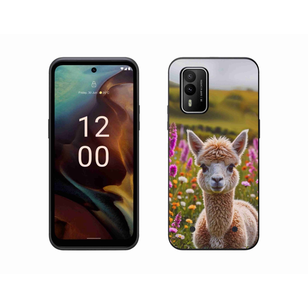 Gélový kryt mmCase na Nokia XR21 - lama na lúke