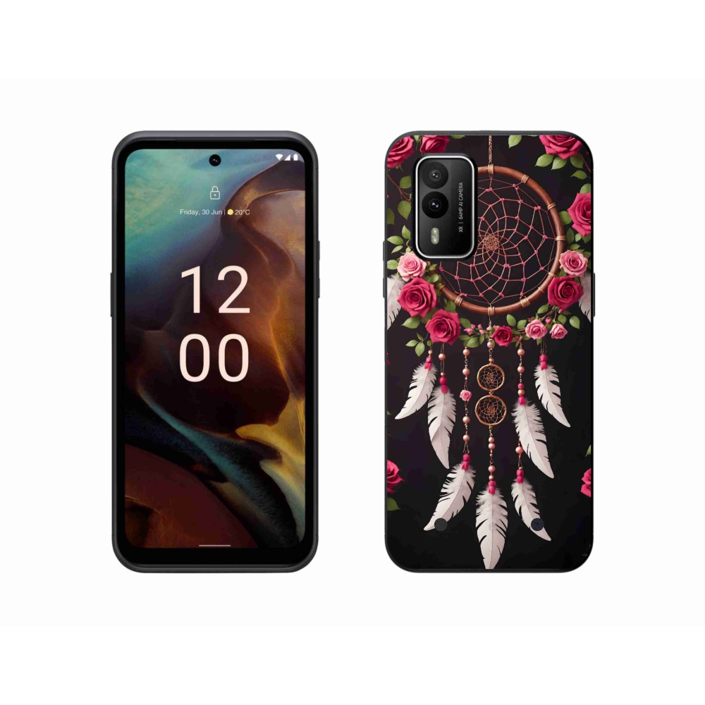 Gélový kryt mmCase na Nokia XR21 - lapač snov s ružami