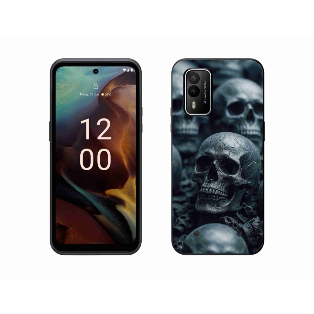Gélový kryt mmCase na Nokia XR21 - lebka 2
