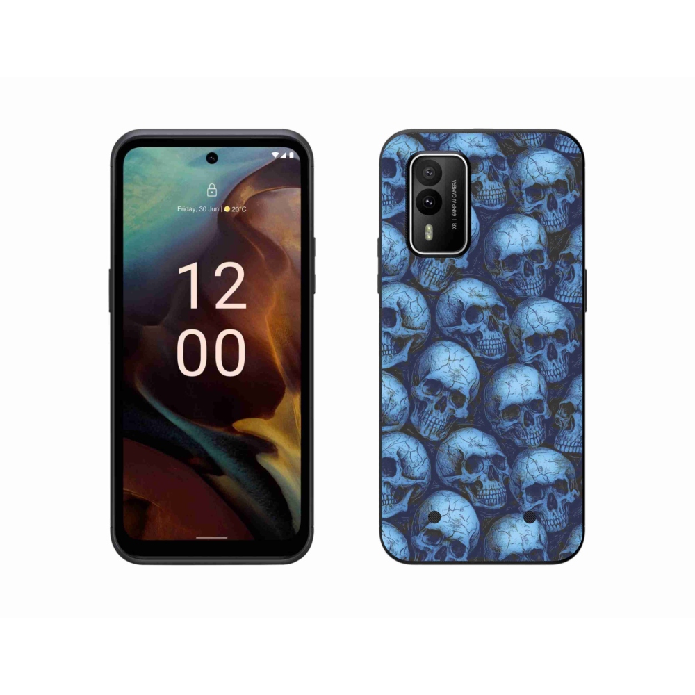 Gélový kryt mmCase na Nokia XR21 - lebky