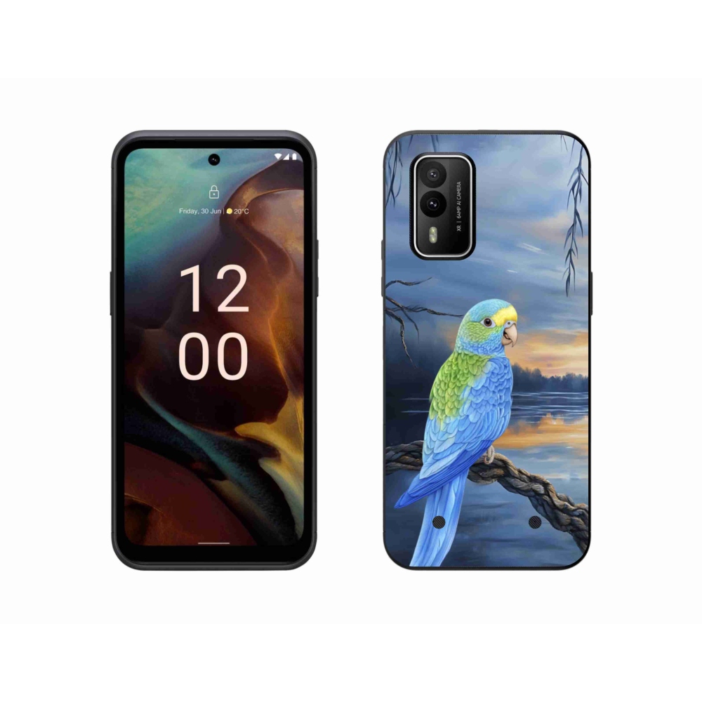 Gélový kryt mmCase na Nokia XR21 - modrý papagáj