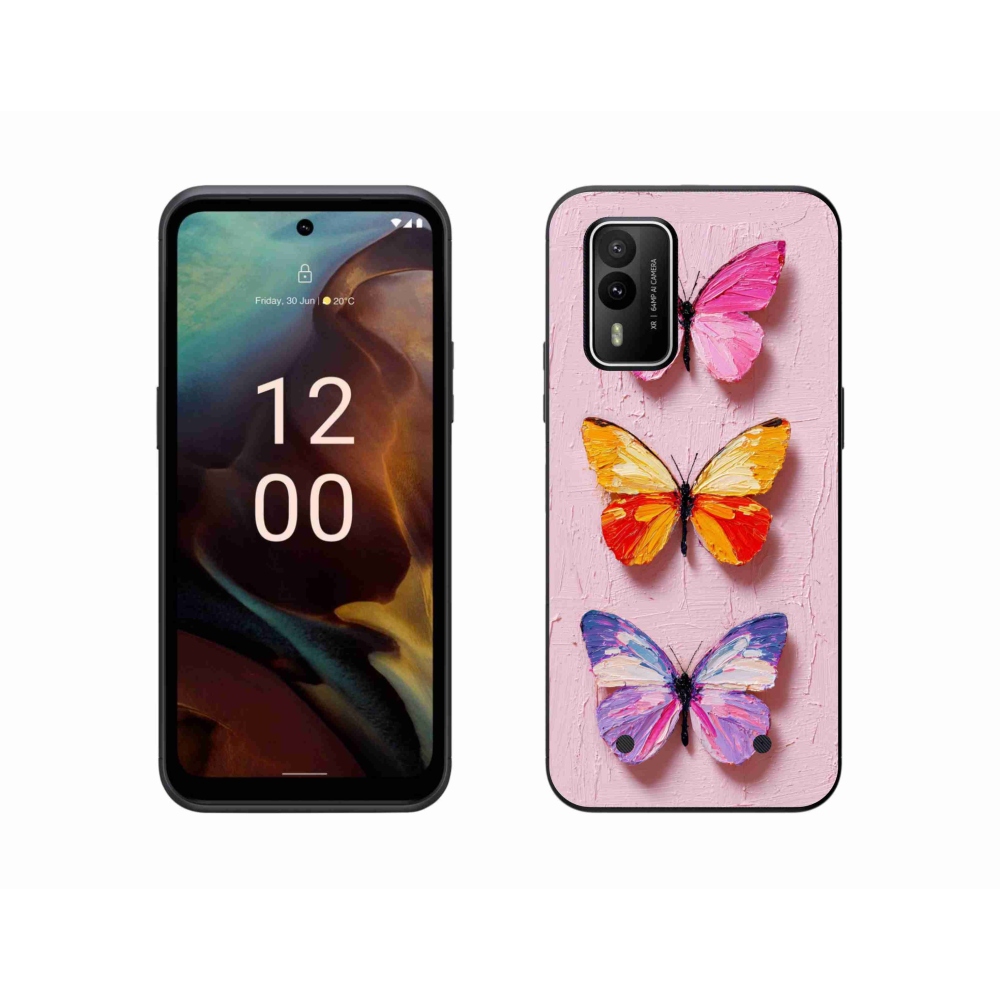 Gélový kryt mmCase na Nokia XR21 - motýlia trojica