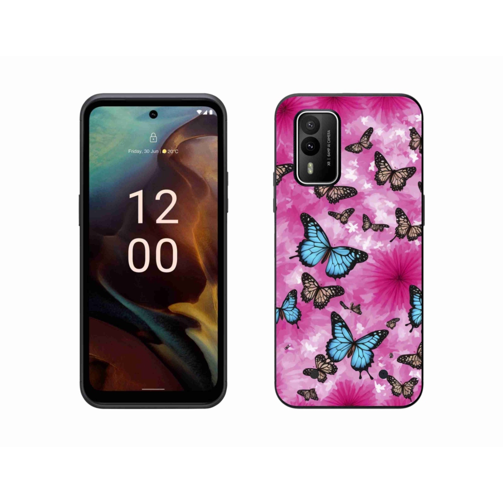 Gélový kryt mmCase na Nokia XR21 - motýlia záhrada