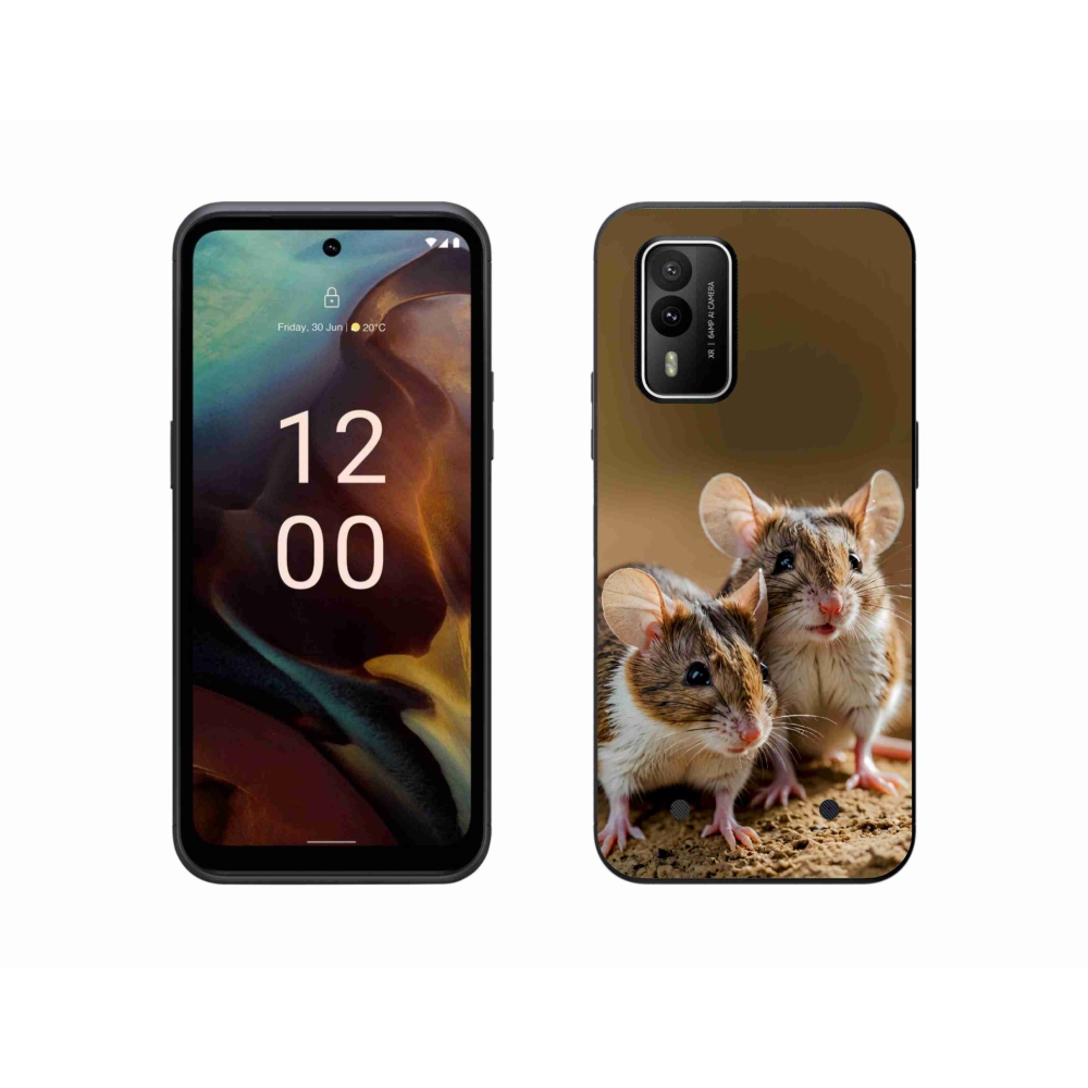 Gélový kryt mmCase na Nokia XR21 - myší duo