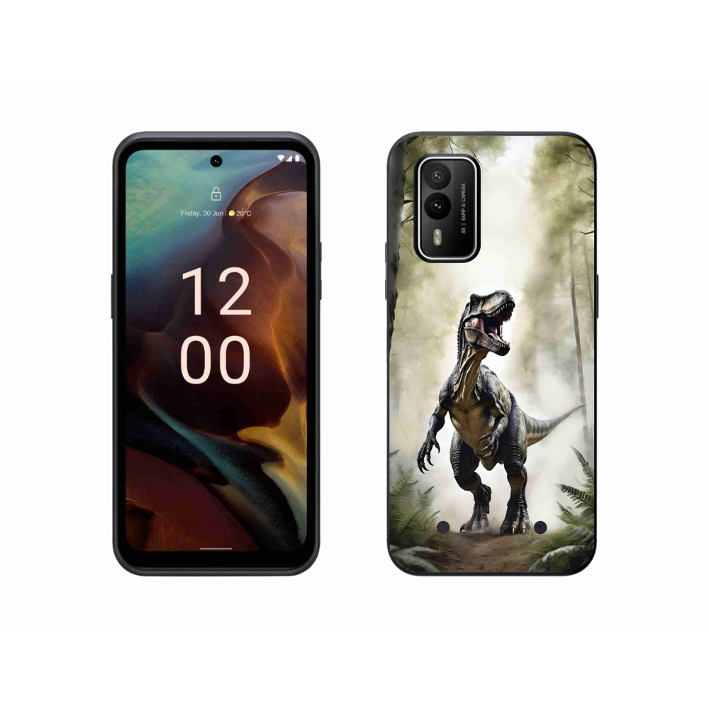 Gélový kryt mmCase na Nokia XR21 - naštvaný T-Rex