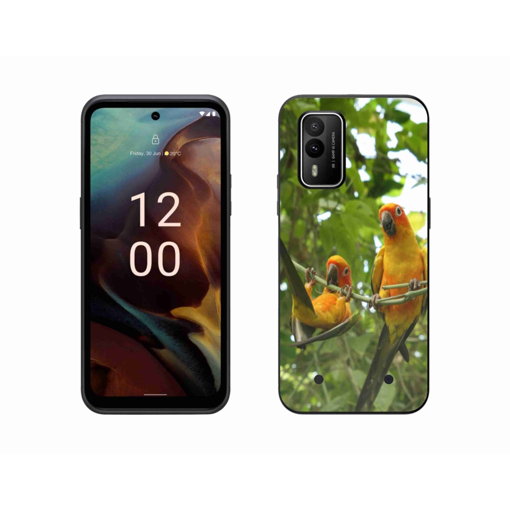 Gélový kryt mmCase na Nokia XR21 - papagáje aratingy