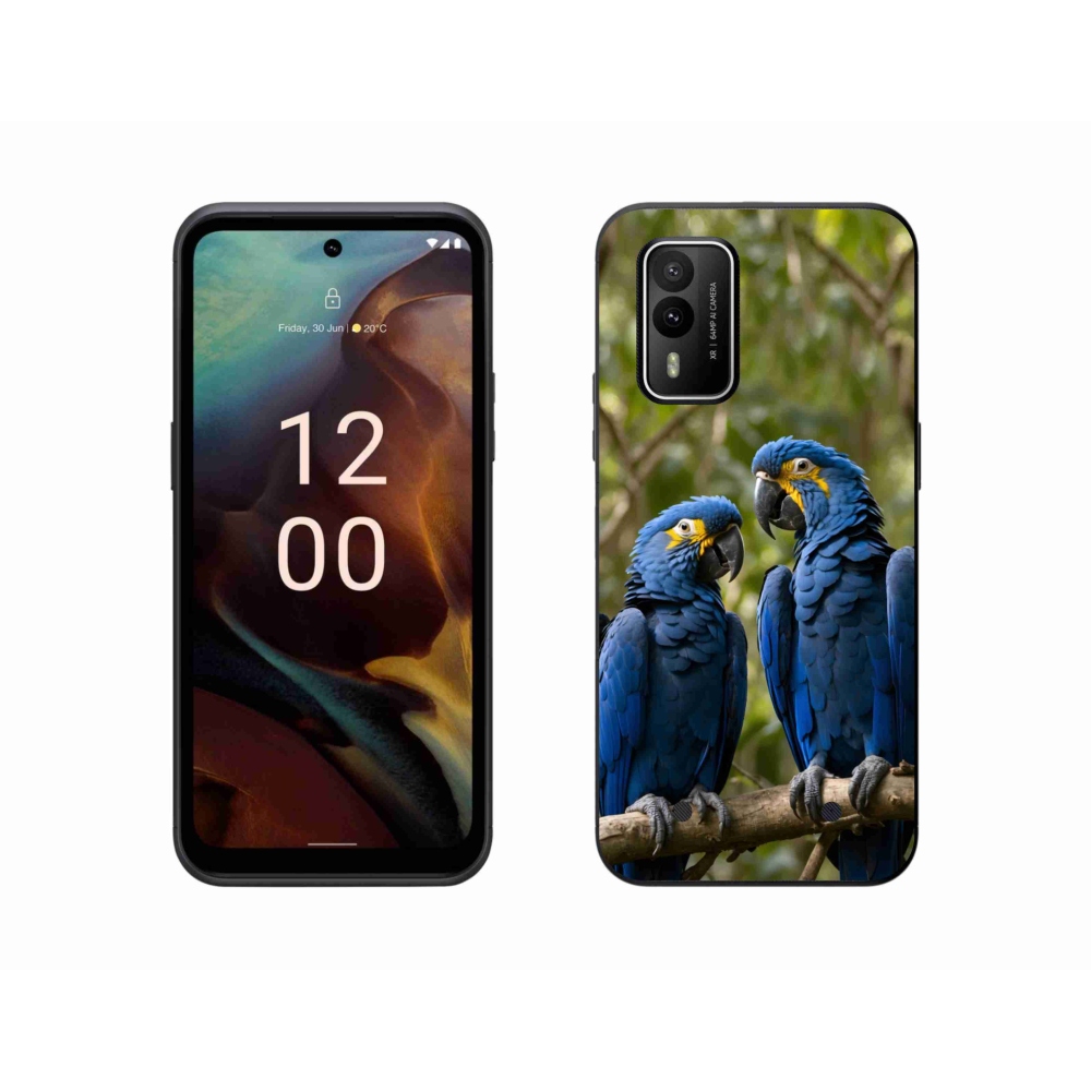 Gélový kryt mmCase na Nokia XR21 - papagájové duo
