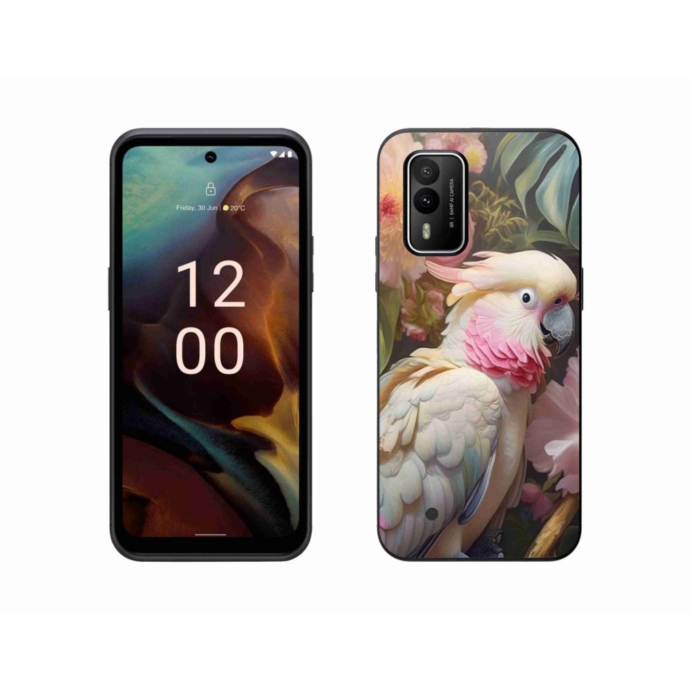 Gélový kryt mmCase na Nokia XR21 - papagáj kakadu ružový 2