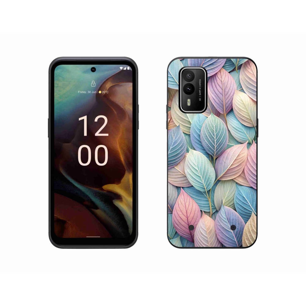 Gélový kryt mmCase na Nokia XR21 - pastelové listy