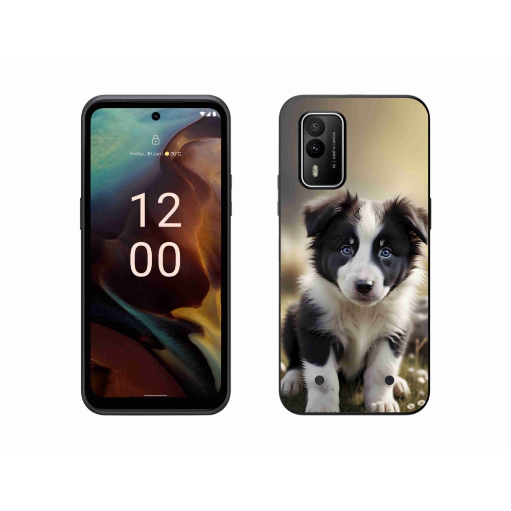Gélový kryt mmCase na Nokia XR21 - roztomilá border kólia