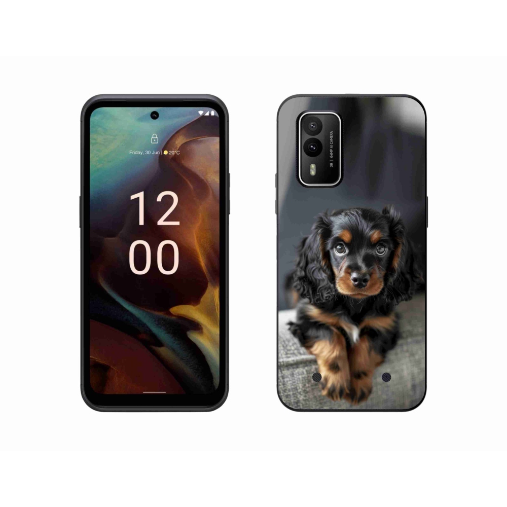 Gélový kryt mmCase na Nokia XR21 - roztomilý dlhosrstý jazvečík