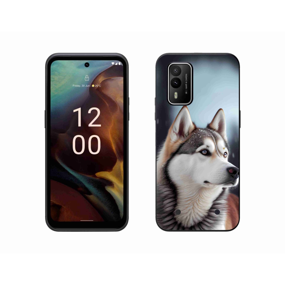 Gélový kryt mmCase na Nokia XR21 - sibírsky husky