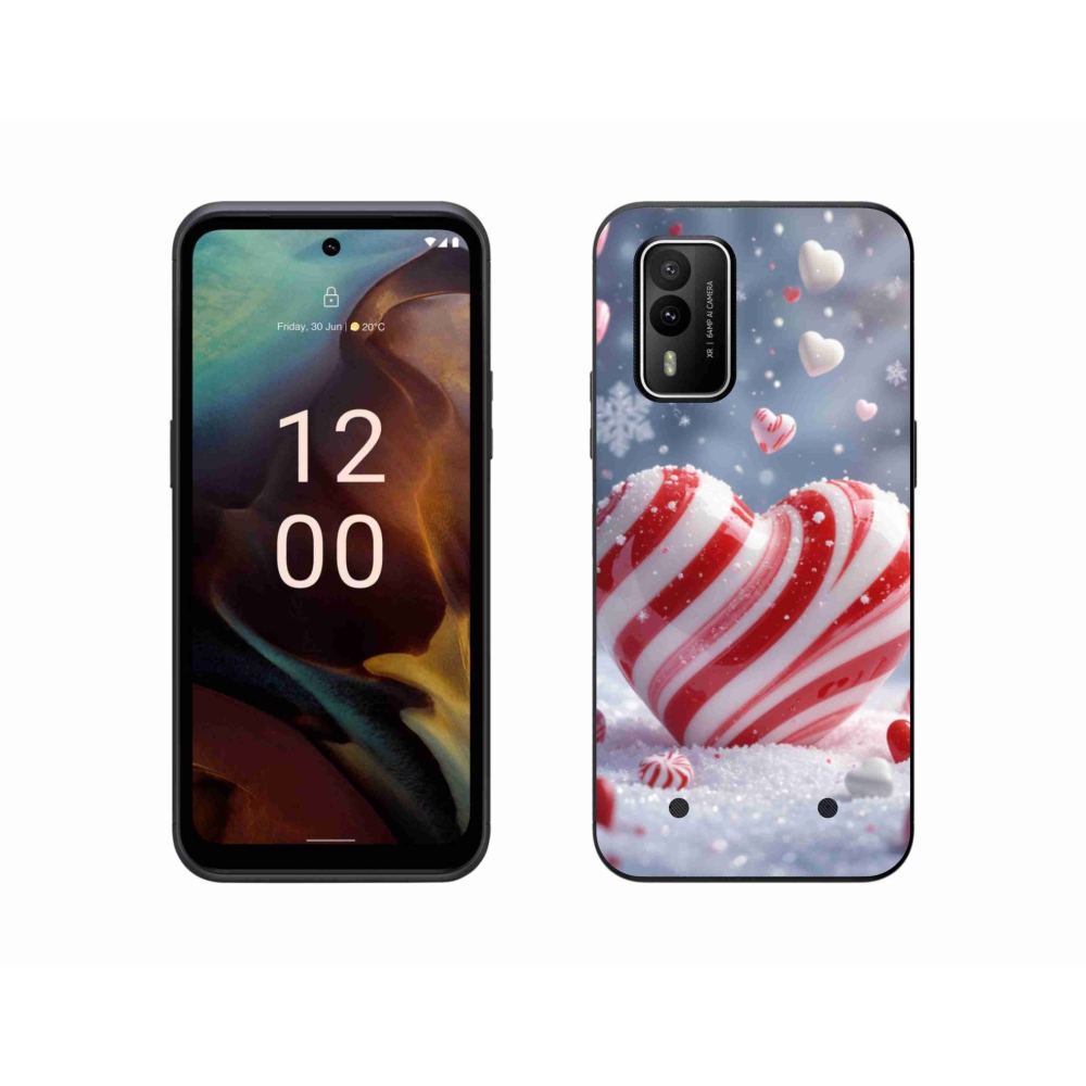 Gélový kryt mmCase na Nokia XR21 - sladké srdce