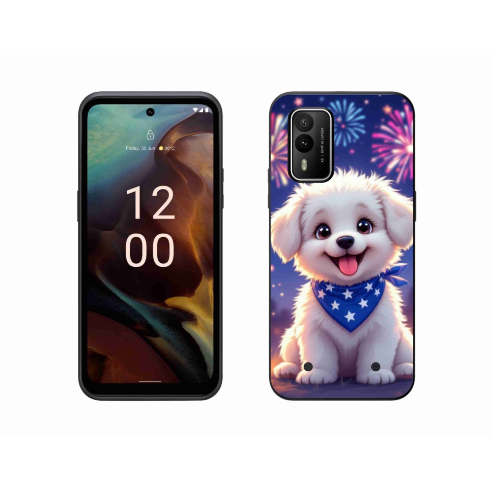 Gélový kryt mmCase na Nokia XR21 - slávnostné šteňa