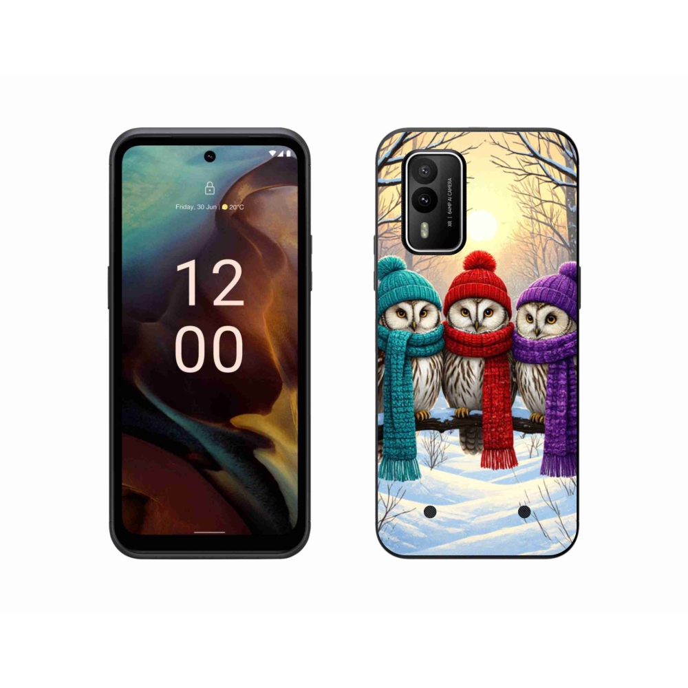 Gélový kryt mmCase na Nokia XR21 - soví priatelia