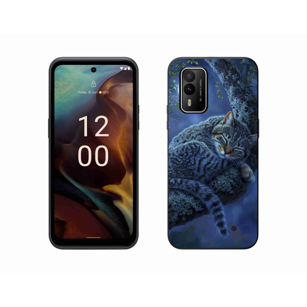 Gélový kryt mmCase na Nokia XR21 - spiaca mačka