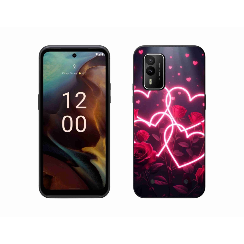 Gélový kryt mmCase na Nokia XR21 - srdce lásky
